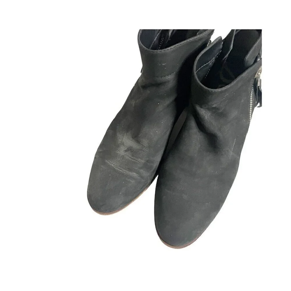 Sam Edelman Shoes Womens Size 8.5 Packer‎ Black Suede Zip Ankle Booties